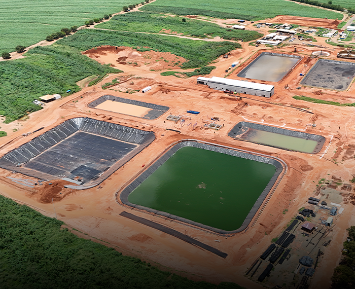 LDC | Obra da LDC em Bebedouro com execução civil do sistema BDO_ETAR, infraestrutura técnica e alta complexidade operacional.