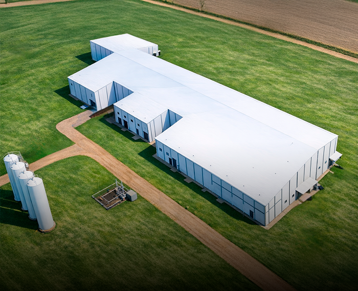 Obra Projeto da Mars em Ponta Grossa/PR com 20.000 m² de área construída e 6.000 m² de área externa para produção de alimentos.